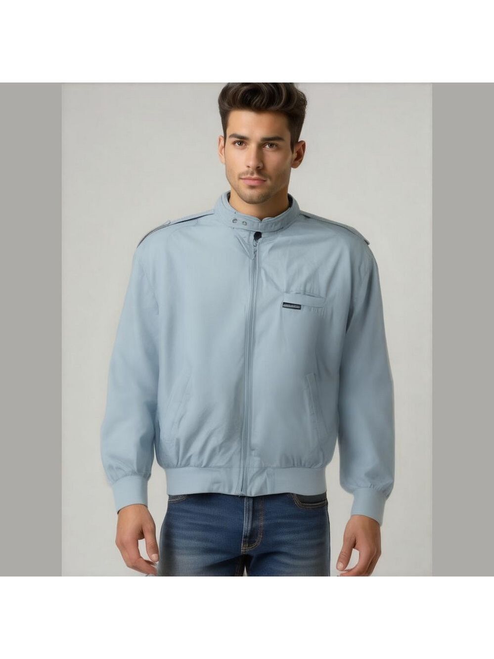 Men's Members Only Jacket, Size L, Gray